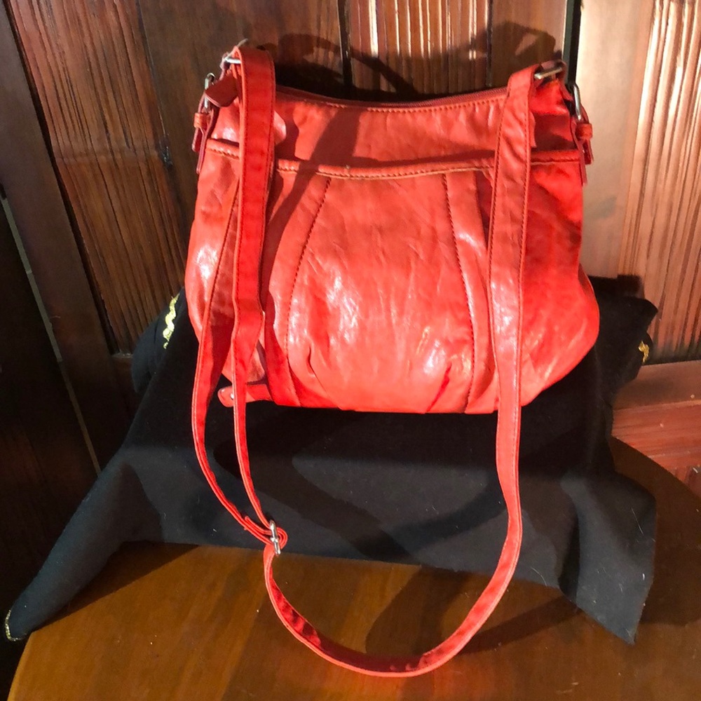Nine & Co leather cross shoulder Bag 6 pockets